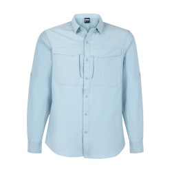 Camisa Salvia Hombre Manga Larga | Tela Ripstop, UV y Teflón | Dresswell